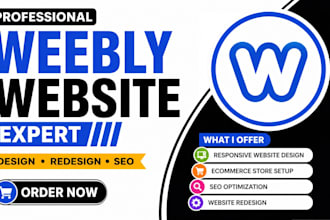 design responsive weebly ecommerce business website redesign weebly store SEO