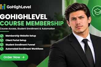 build gohighlevel course membership ghl client portal and enrollment automation
