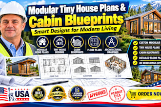 draw architectural tiny house blueprints and modular cabin plans oh