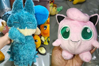 build felt plush toy, stuffed animal, amigurumi for  gift