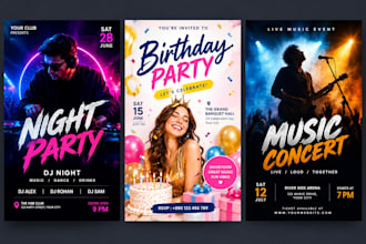 design professional party flyers and event posters
