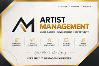 be your artist manager for music career growth and development