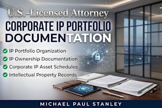 prepare corporate intellectual property portfolio documentation