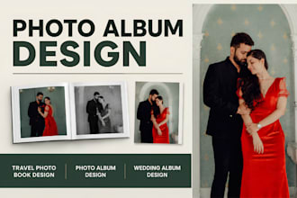 design photo album, wedding album, photo book and travel photo book