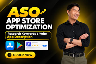 do aso app store optimization, research keywords and write app description