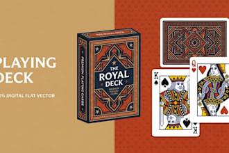 card game design playing card art poker deck card game box  board game arts