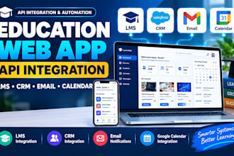 integrate education web apps with CRM, lms, email and calendar apis