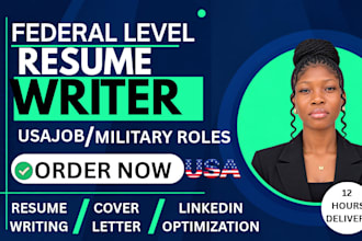 write an ats optimized federal resume,