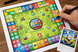 make art for game boards and cards