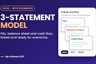 build a 3 statement financial model with scenarios in excel