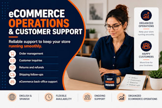 be your ecommerce operations and customer support specialist
