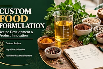develop custom food formulations and recipes for your brand