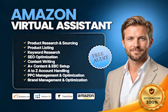 amazon fba account manager, virtual assistant, PPC expert, product listing, SEO