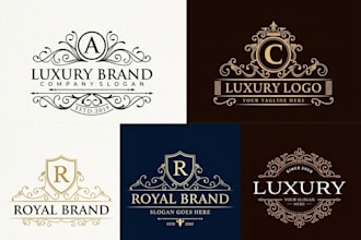design vintage luxury gold silver elegant corporate logo with free revisions