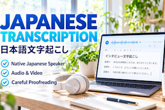 transcribe japanese audio and video accurately