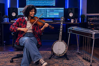 record a professional violin, fiddle, steel guitar or banjo for your song