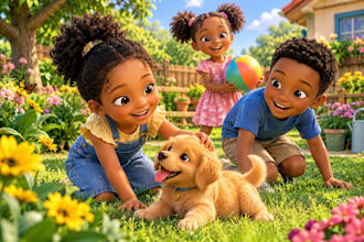 do children story book, 3d children book illustration, 3d kid book illustration