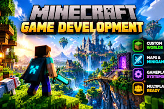 create a custom minecraft game, world or minigame  minecraft survival gameplay