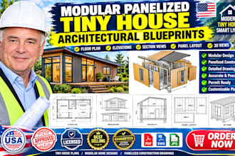 draw architectural tiny house blueprints and modular cabin plans oh