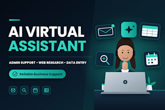 ai virtual assistant for admin, research and data entry