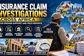 coordinate insurance claim investigations across africa