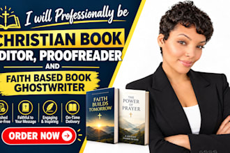 be your christian book editor, proofreader and faith based book ghostwriter