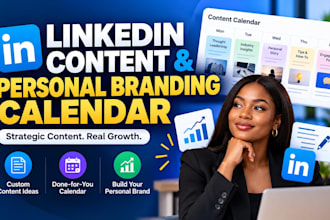 create linkedin content and a personal branding calendar