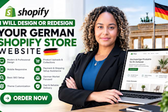 design or redesign a german shopify store website