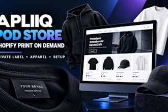 build apliiq print on demand shopify pod store printify printiful pod store