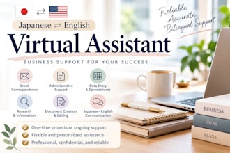 be your japanese english bilingual virtual assistant