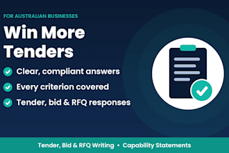 write your australian tender, bid or rfq response