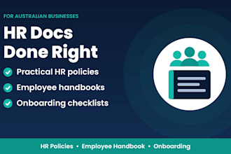write HR policies, an employee handbook and onboarding docs