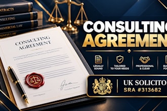 draft a professional consulting agreement as a UK solicitor