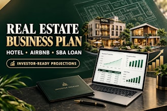 real estate hotel business plan airbnb motel glamping financial model sba loan