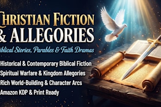 write christian fiction ebook, biblical story, or inspirational allegories