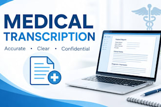 transcribe medical dictations and healthcare audio recordings