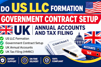 do US llc formation government contract setup UK annual accounts and tax filing