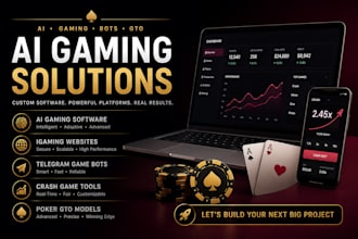 develop ai gaming software igaming websites telegram bots and gto models