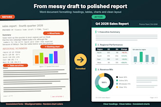 professionally format and redesign word documents