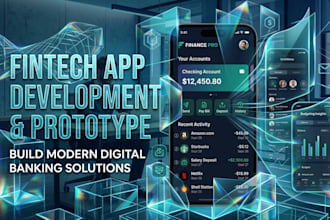 develop a mobile banking app, cash, loan digital finance app and prototype