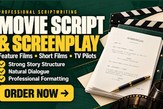 write movie script screenplay screenwriting feature film script TV pilot scripts