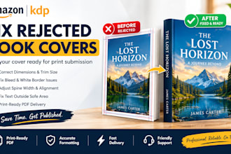 fix rejected book cover for amazon KDP