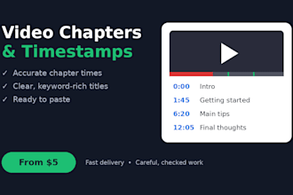add accurate timestamps and chapters to your youtube videos