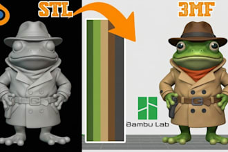 color your 3d model convert stl to 3mf split for bambu lab multicolor printing