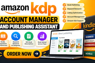 be your amazon KDP account manager and publishing assistant