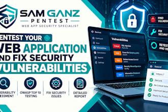 pentest your web application and fix security vulnerabilities