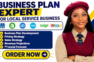 create business plan for local service business pricing sales strategy revenue
