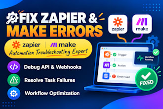 fix errors and optimize your zapier or make workflows
