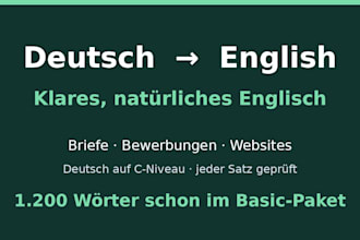 translate german to english, letters, documents and websites