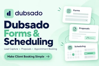 setup dubsado crm forms, proposals, appointment scheduling